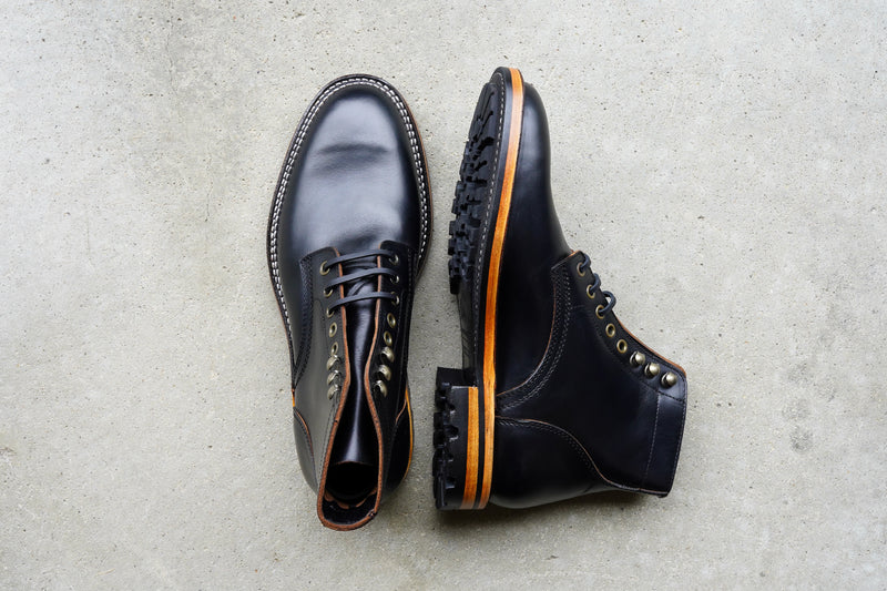 The Allen Stitchdown - Black Veg Tan Teacore (618) – Parkhurst