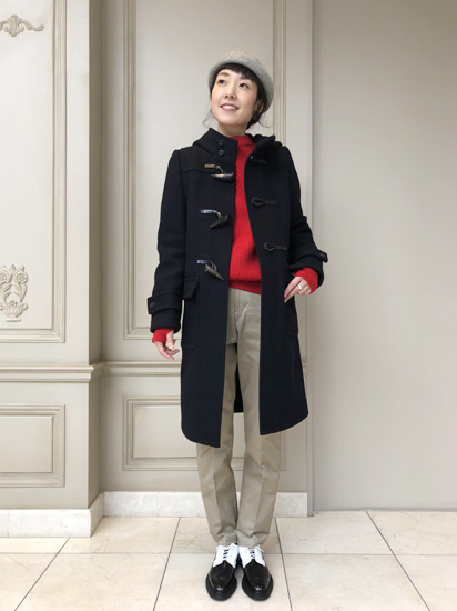 HYKEの名品ダッフルコートが欲しい！身長別サイズ&コーディネートをご