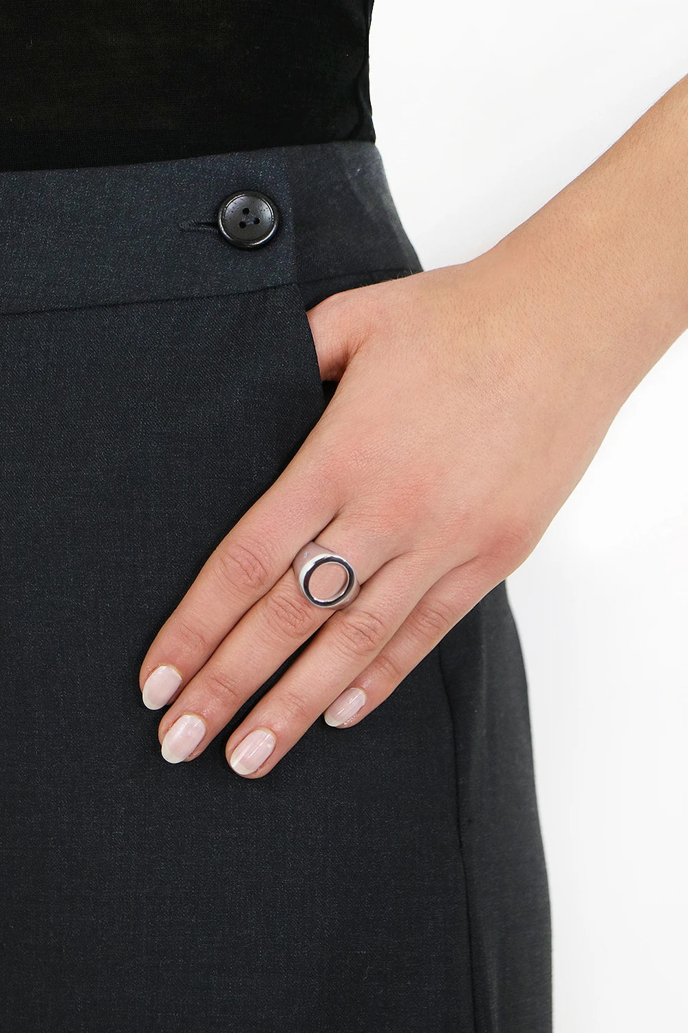 TOM WOOD OPEN OVAL RING SILVER NEW SEASON PARLOUR X ONLINE SYDNEY