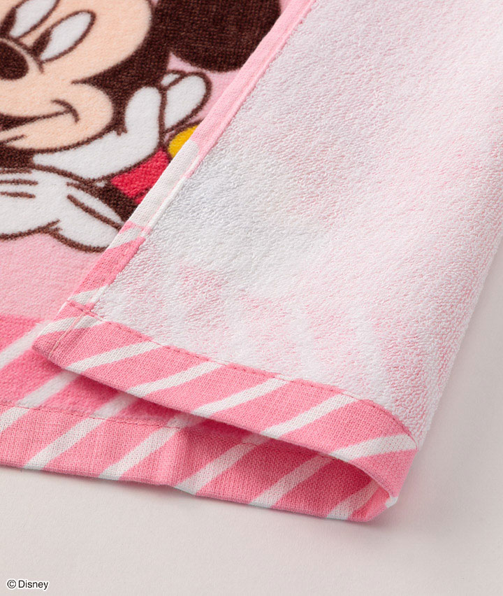 Disney】（ミッキー＆ミニー）バスタオル(60×120㎝ ピンク