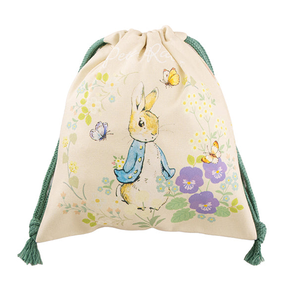 巾着(ピーター フラワーベージュ)