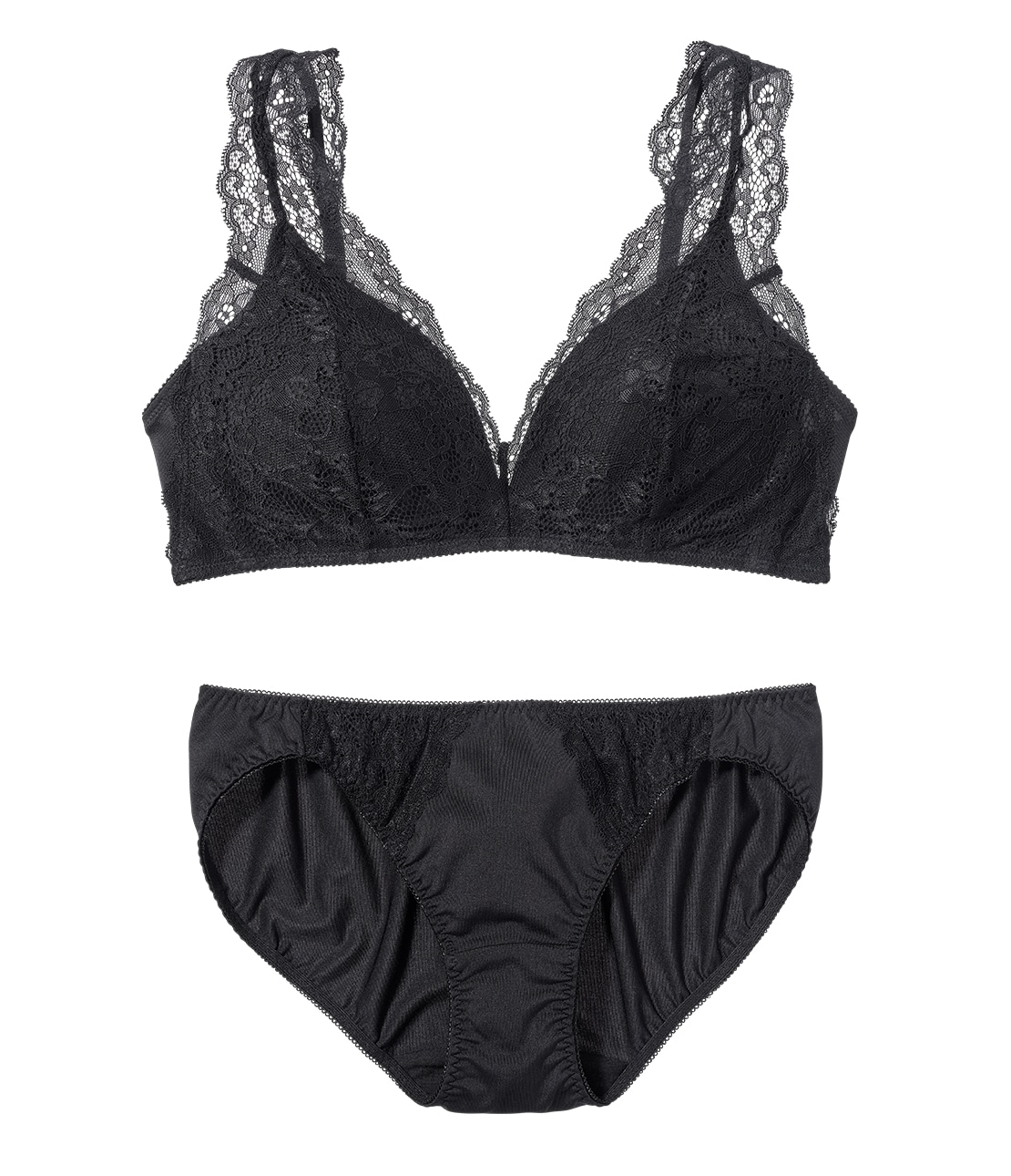 りらこれレーシィノンワイヤーブラセット(BC65 ブラック): GiRLS by