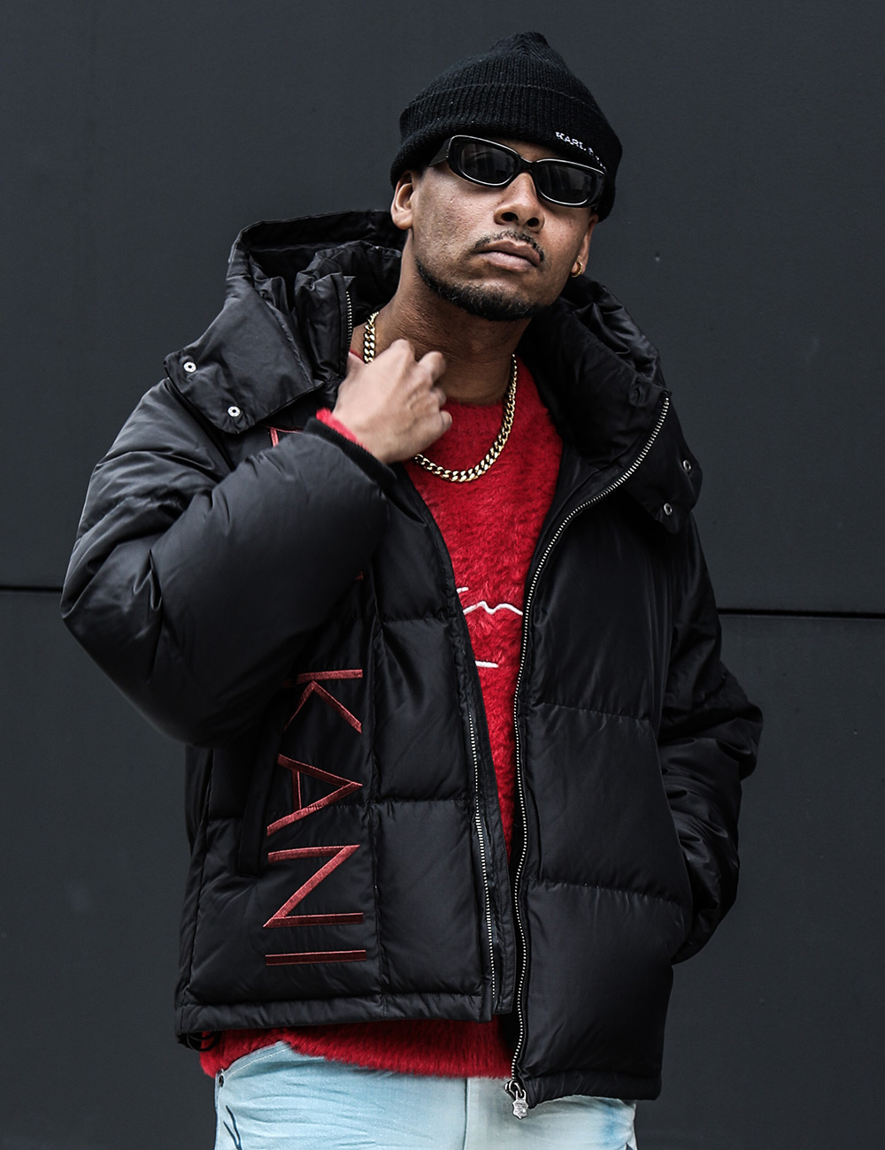 KARL KANI BLACK RED DOWN JACKET – PEET ONLINE STORE