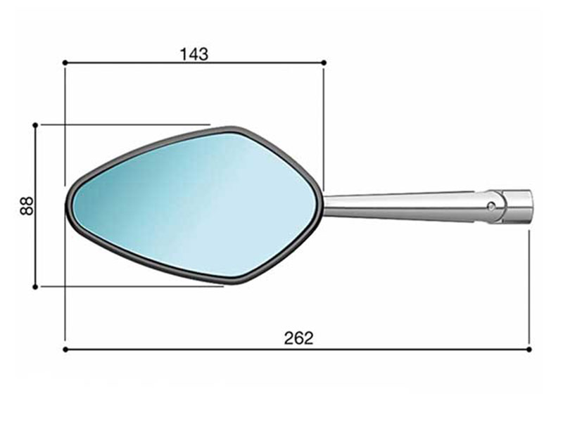 rizoma リゾマ ミラー 「Veloce L SPORT」with integrated indicator