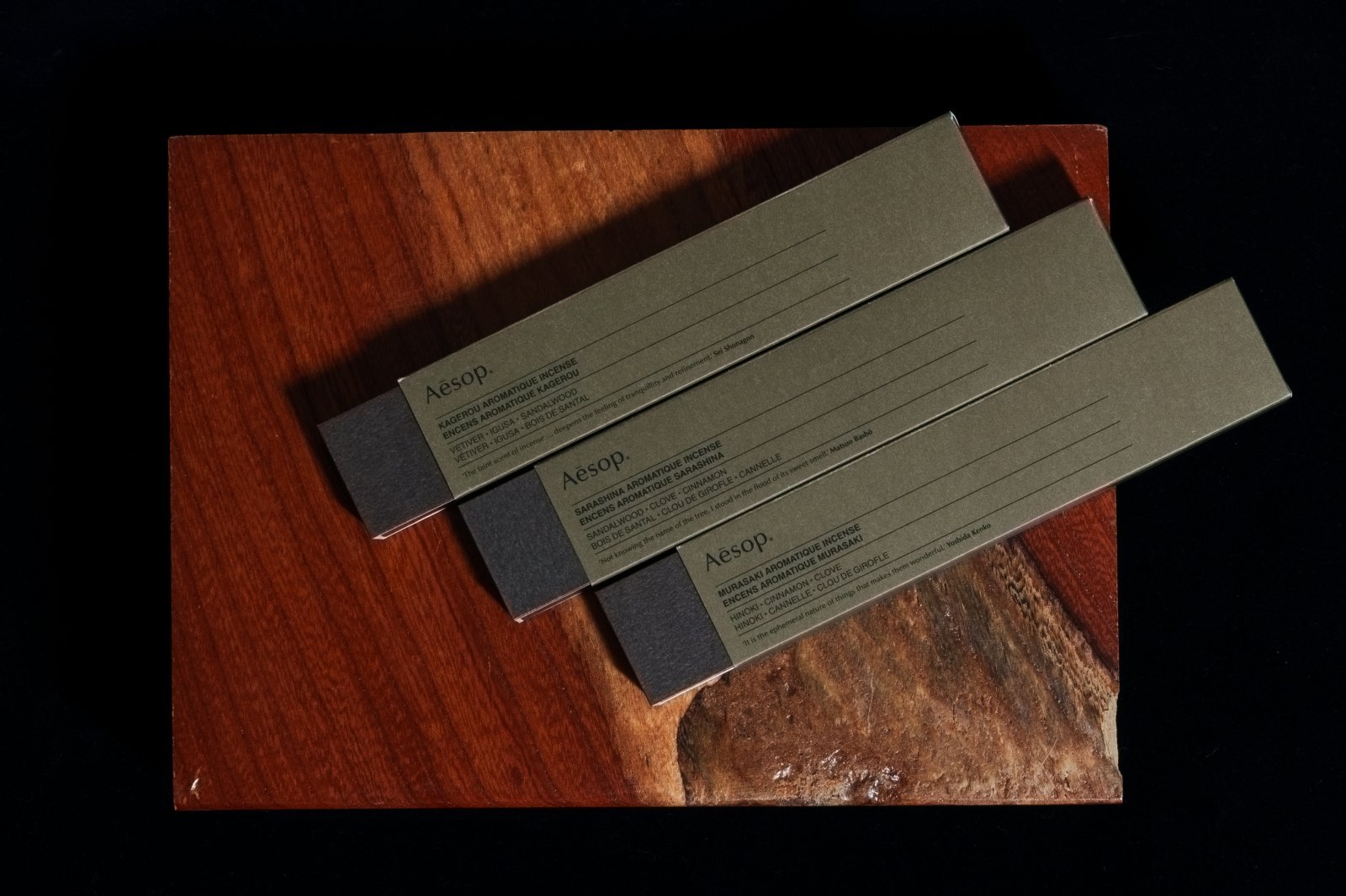 火を灯す30分間の香り】イソップが日本に注文したお香3型。すべて試し