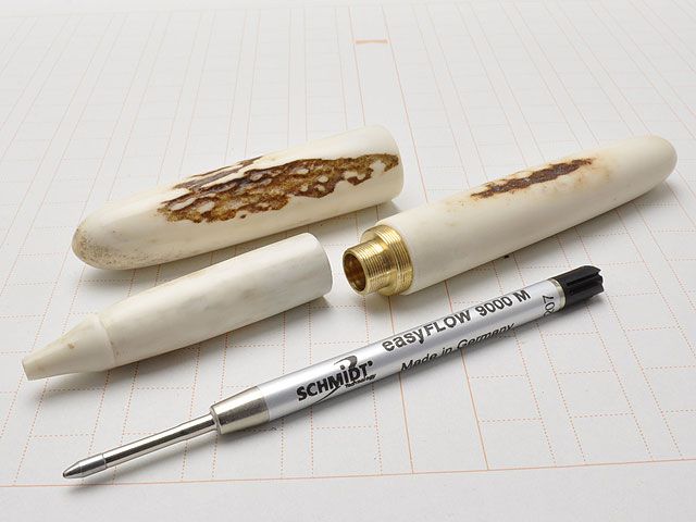 平井木工挽物所 ボールペン 雲舟シリーズ 鹿の角 SI-GB | ペンハウス