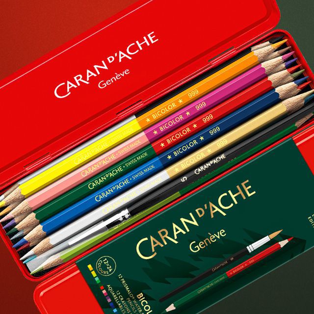 CARAN D'ACHE カランダッシュ 限定品 水溶性色鉛筆 限定品 クリスマス