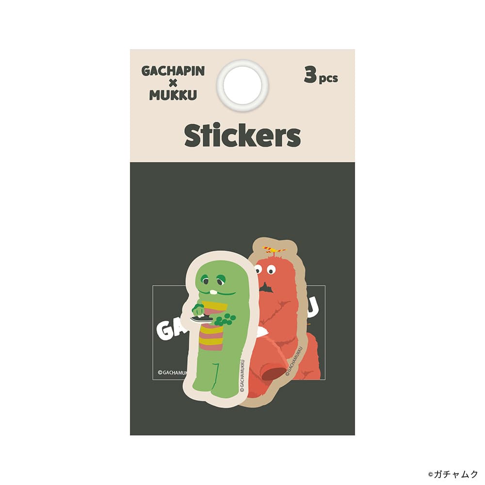 ステッカー 3枚セット [ガチャピン・ムック]｜株式会社PGA