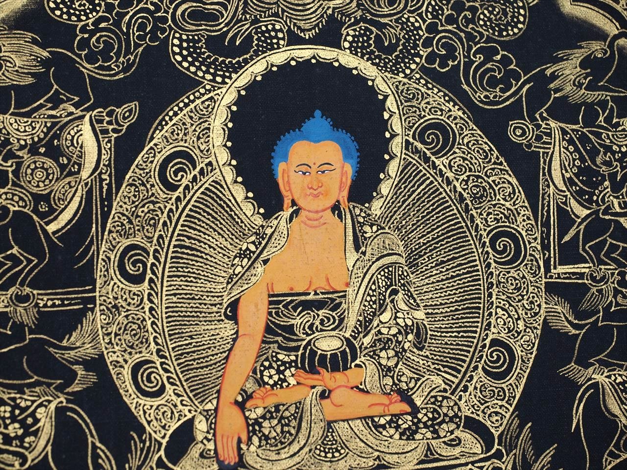 ◇現地より直送！職人による肉筆◇貴重な本物・曼荼羅（マンダラ