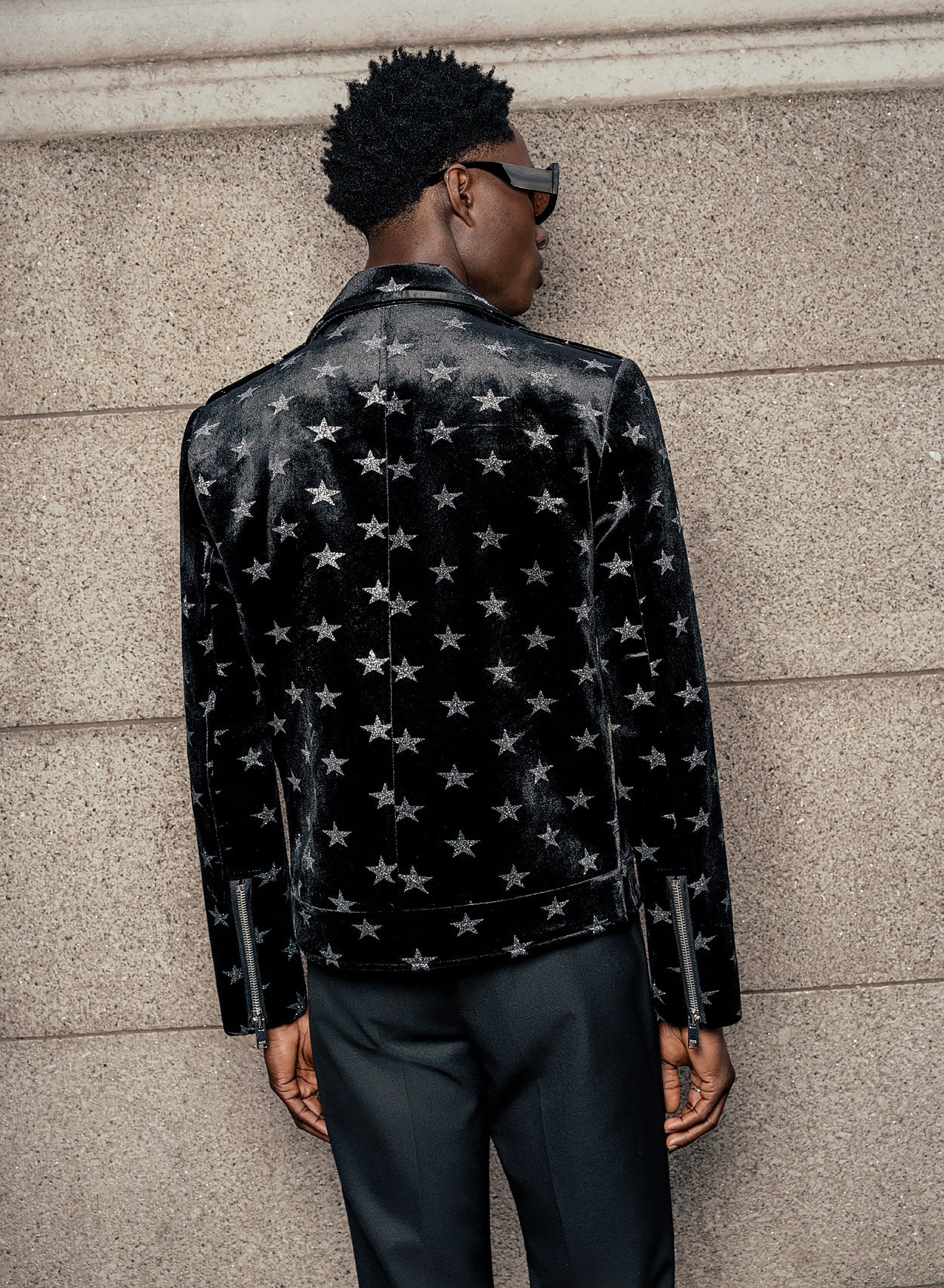 Black Velvet Bolan Star Biker Jacket ‐ Phix
