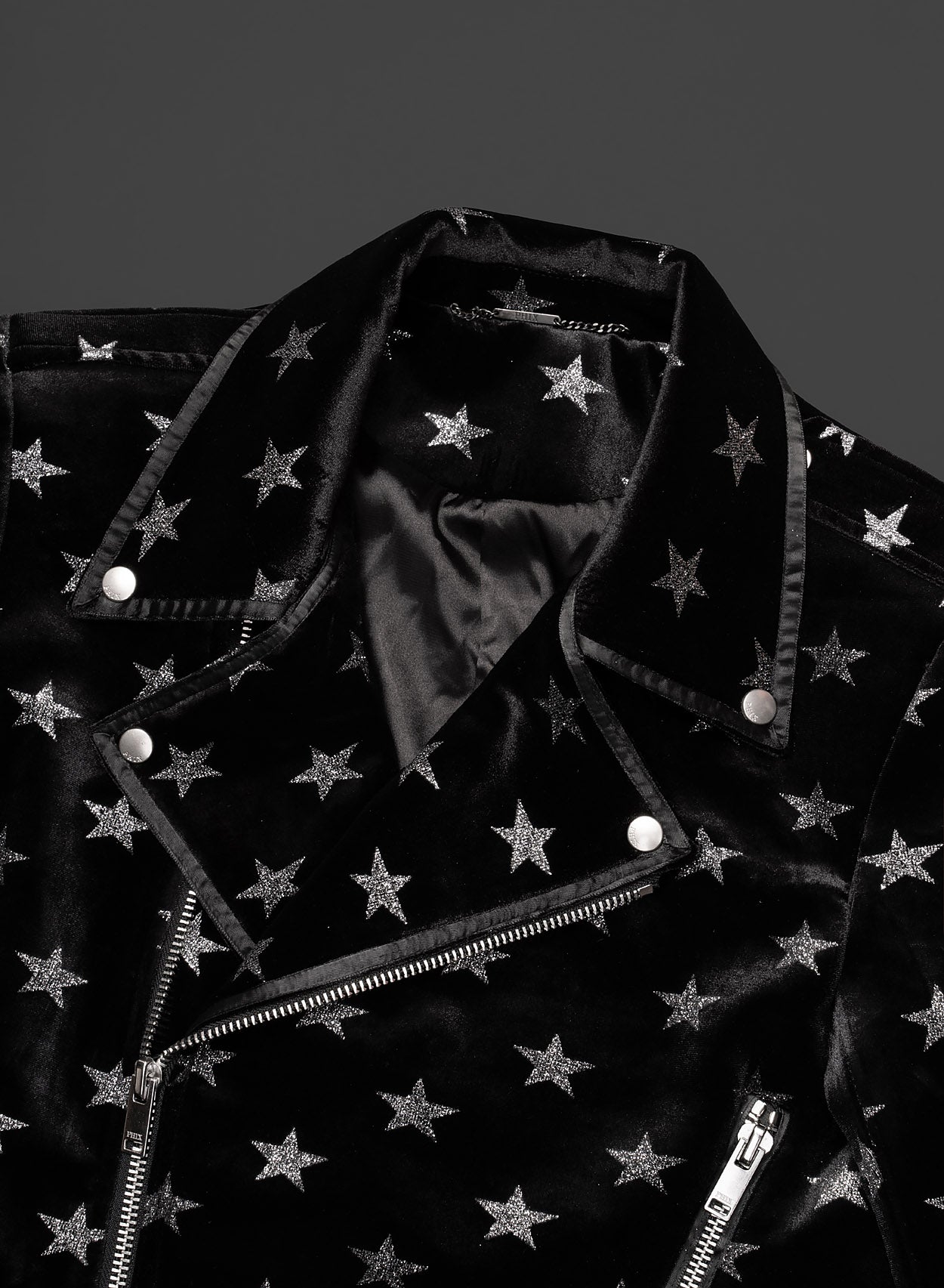 Black Velvet Bolan Star Biker Jacket ‐ Phix