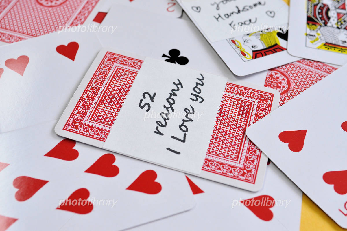 トランプラブレター 52 resons I Love you 写真素材 [4354479
