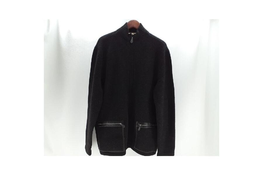 エルメス ヤク ウール レザーパーツ ダブルジップアップ ニット