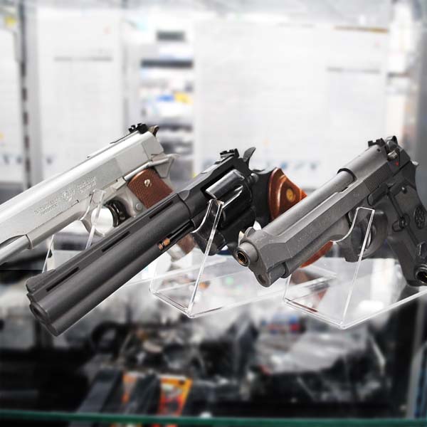 モデルガンスタンド アクリル製 特大/4個セット|店舗備品通販カタログ