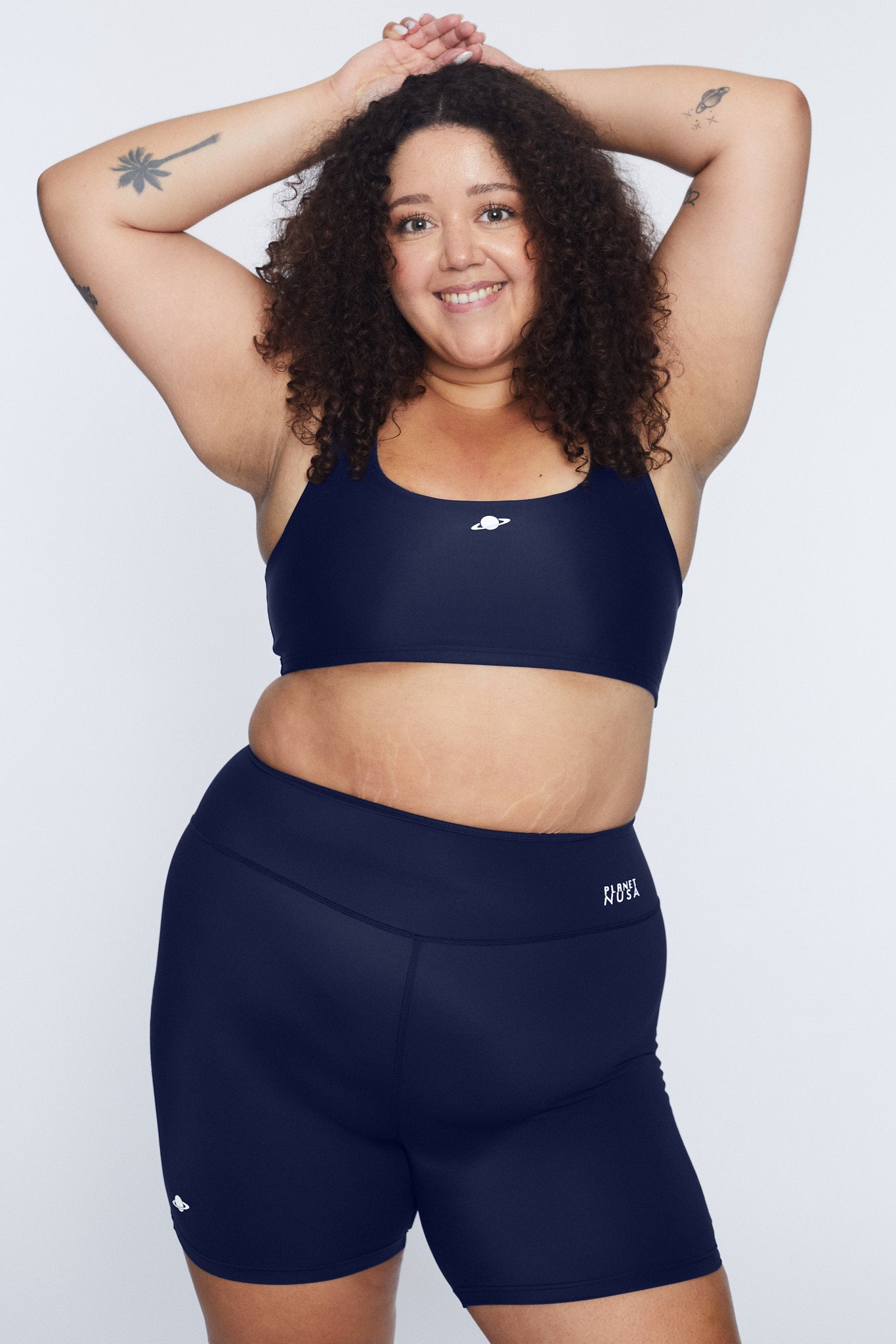 Women's Box1 Power Sports Bra - Navy - Planet Nusa