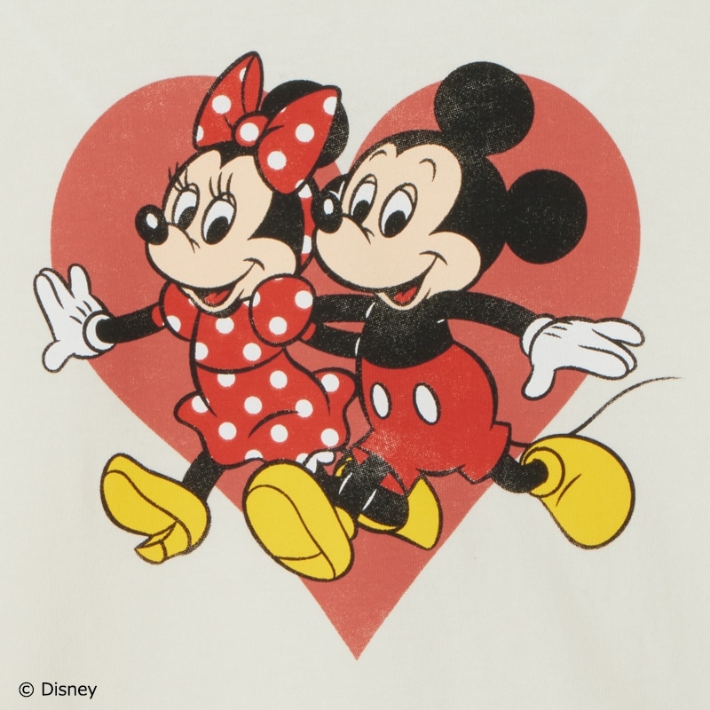 Disney（ディズニー）ミッキー＆ミニー/ Tシャツ(バニラホワイト