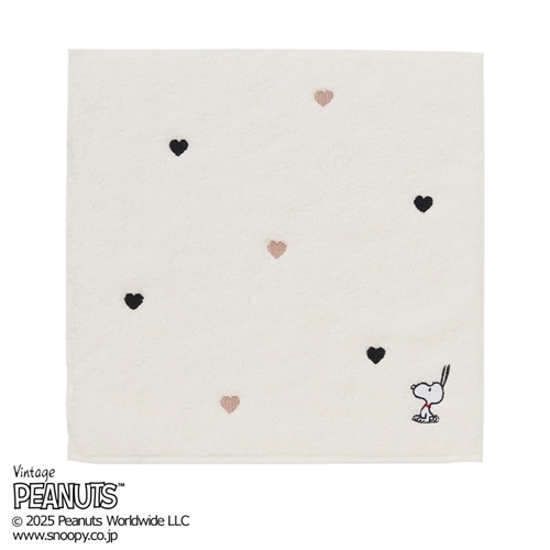 スヌーピー PEANUTS ハンドタオル 刺しゅうハート