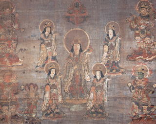 絹本著色印鑰明神垂迹図・紙本金地著色群鶴図六曲屏風 | 石川県