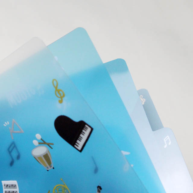 A5版 3ポケットクリアファイル 楽器 354752 音楽雑貨・アクセサリー