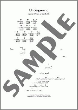 楽譜一覧】Underground Ben Folds Five - ヤマハ「ぷりんと楽譜」