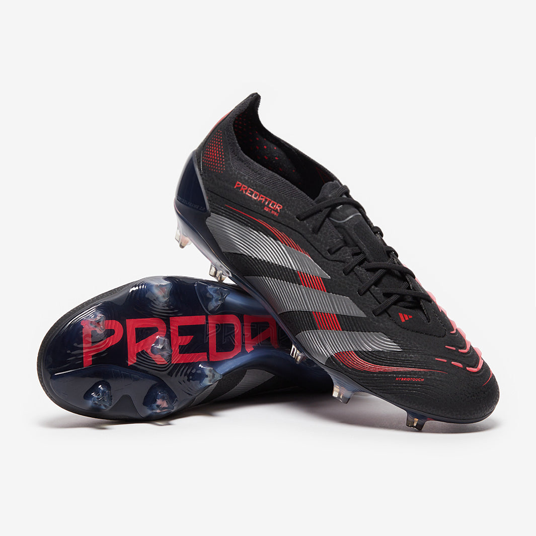 adidas Predator Elite Firm Ground - Black/Grey Four/Lucid Red