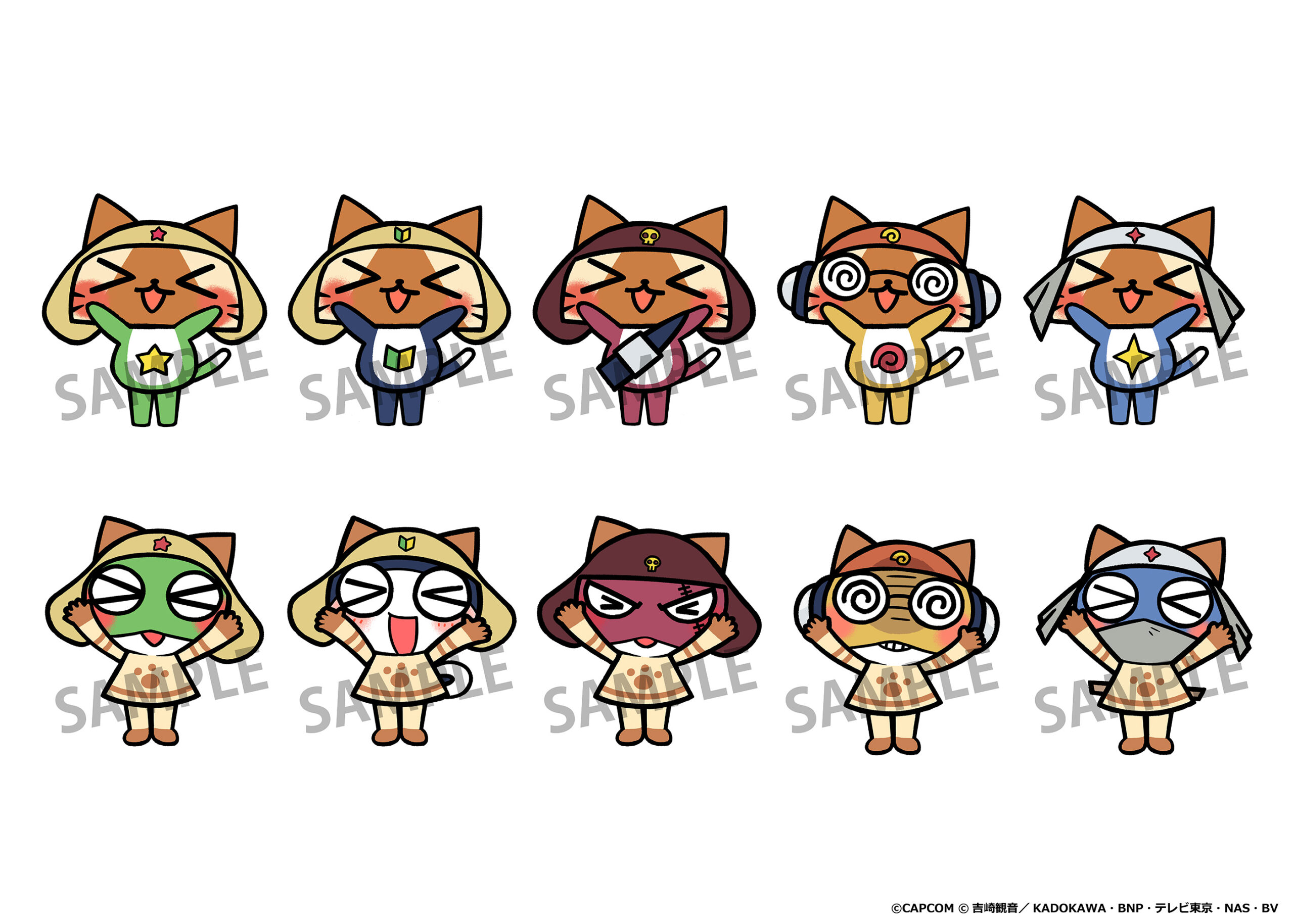 モンスターハンター×ケロロ軍曹 にょきんと マスコットフィギュア(全10