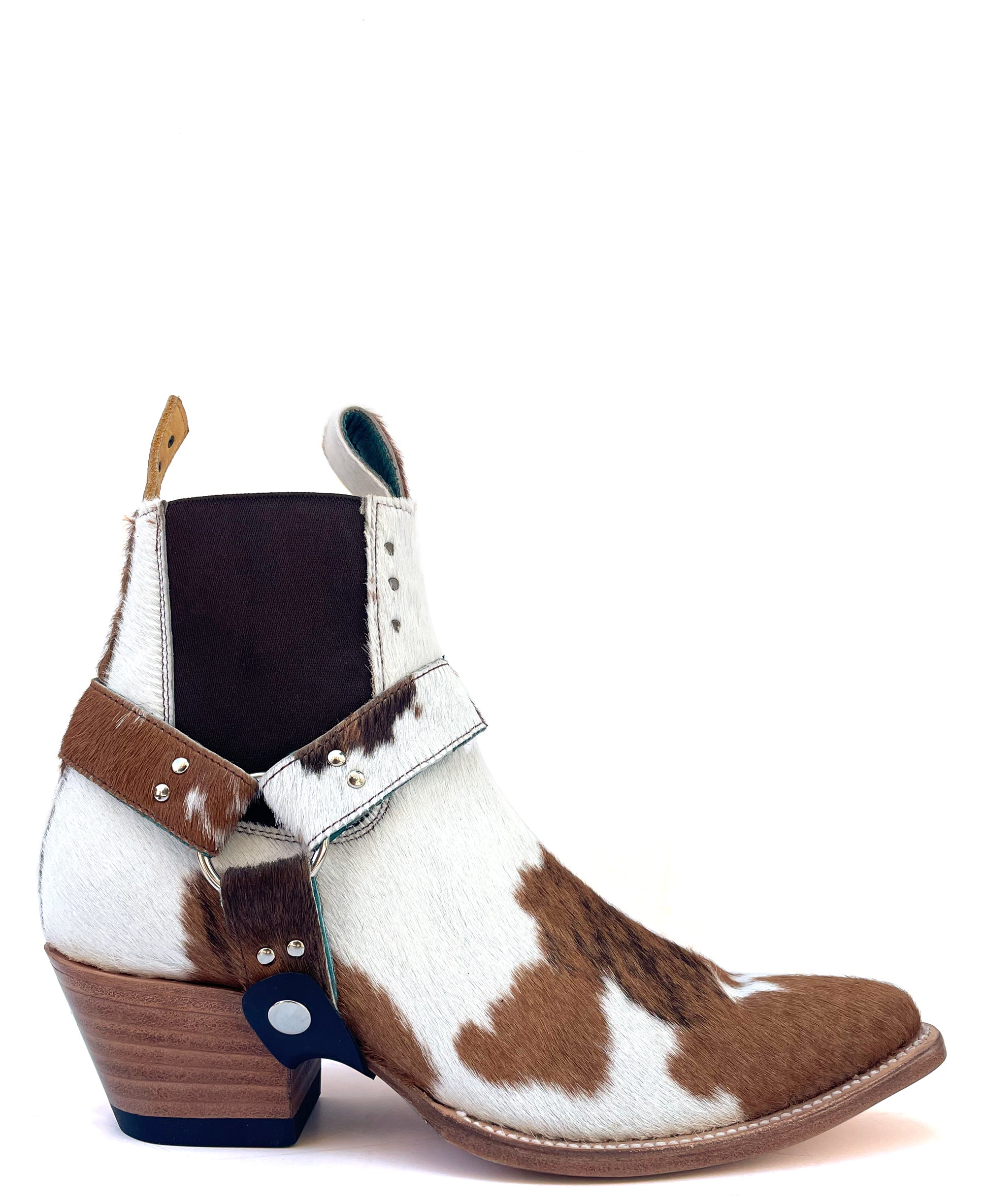 bump bootstrap set brown/white multi fur - pskaufmanfootwear