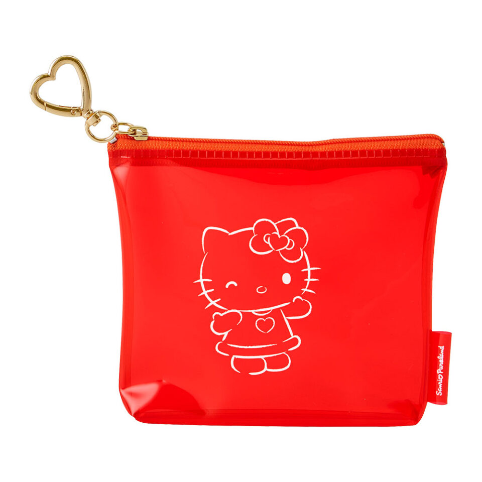 ワンポイントハートシリーズ カラーポーチ(ハローキティ)｜サンリオ