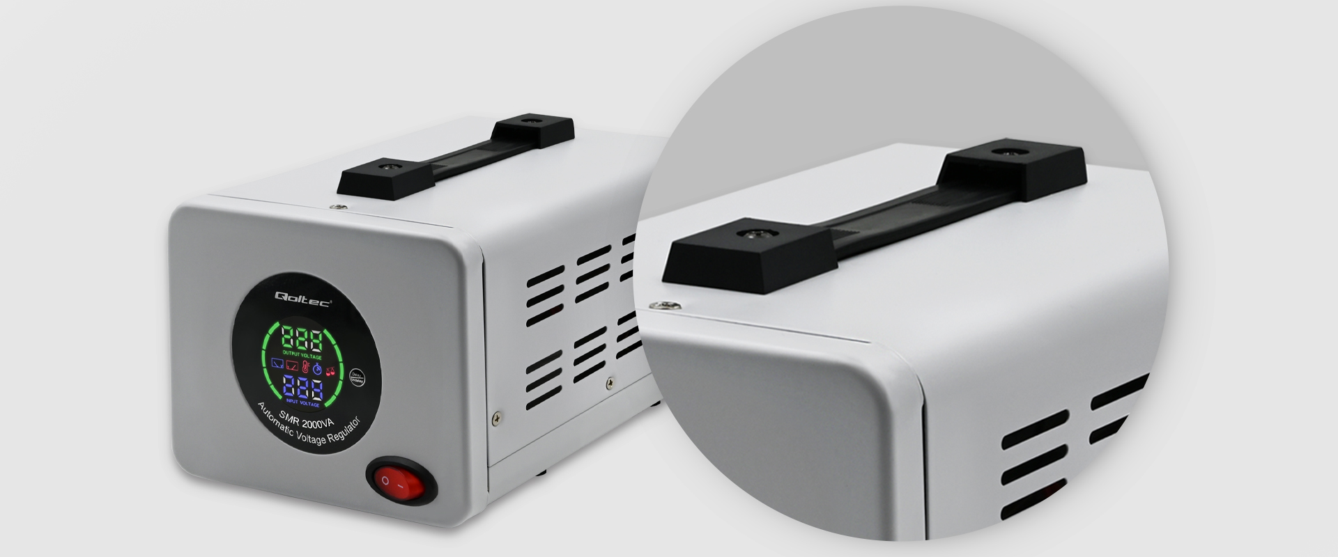 Qoltec Automatic Voltage Stabilizer AVR PRO 2000VA 3% (50729