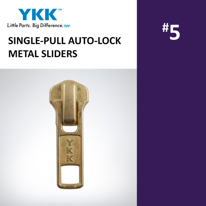 SINGLE-PULL AUTO-LOCK SLIDERS YKK METAL ZIPPERS | Quality Thread