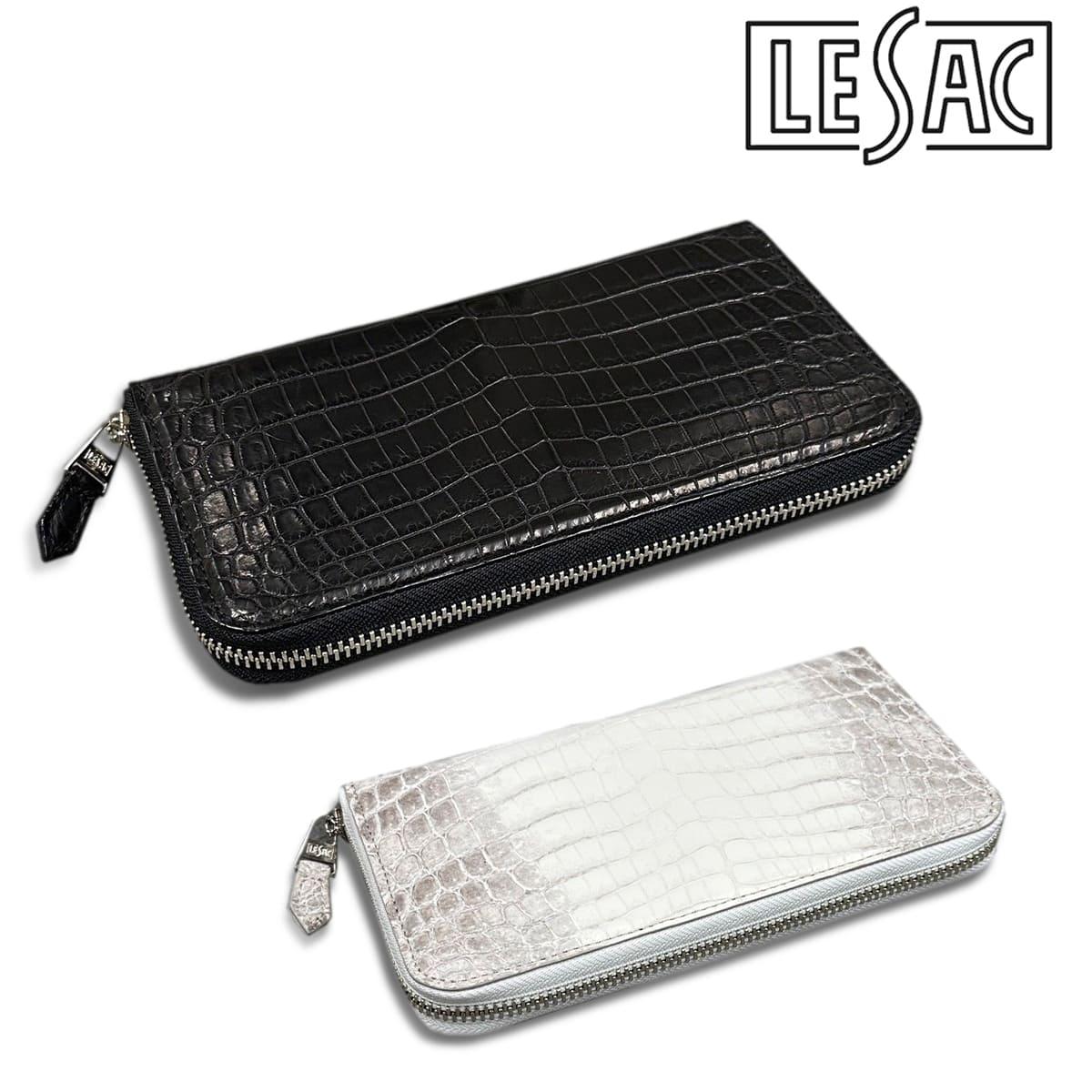 レザック 長財布 クロコダイル ブラック ナチュラル 国産(日本製) LE