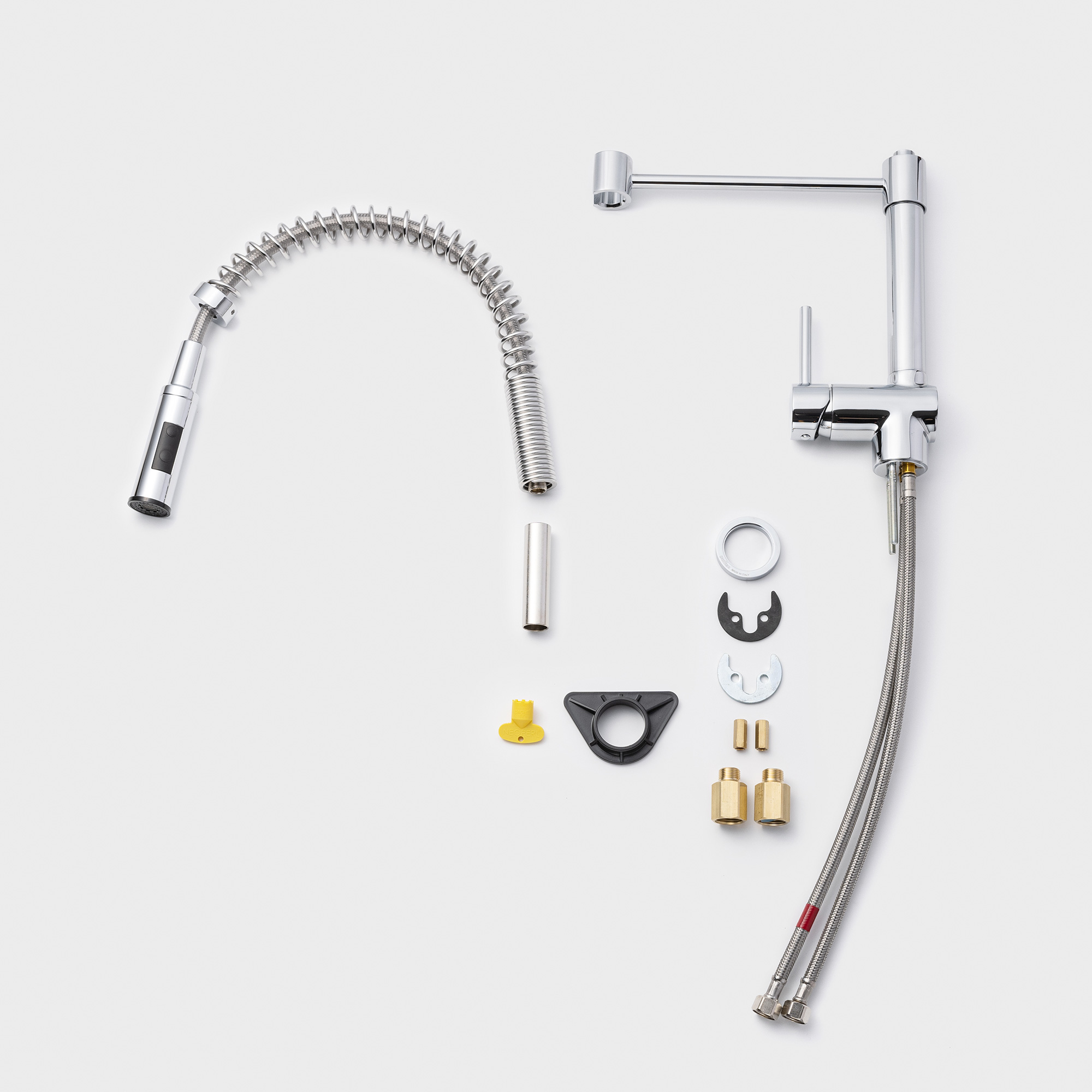 スプリングホース水栓 クローム | KB-TP013-01-G141 | キッチン水栓