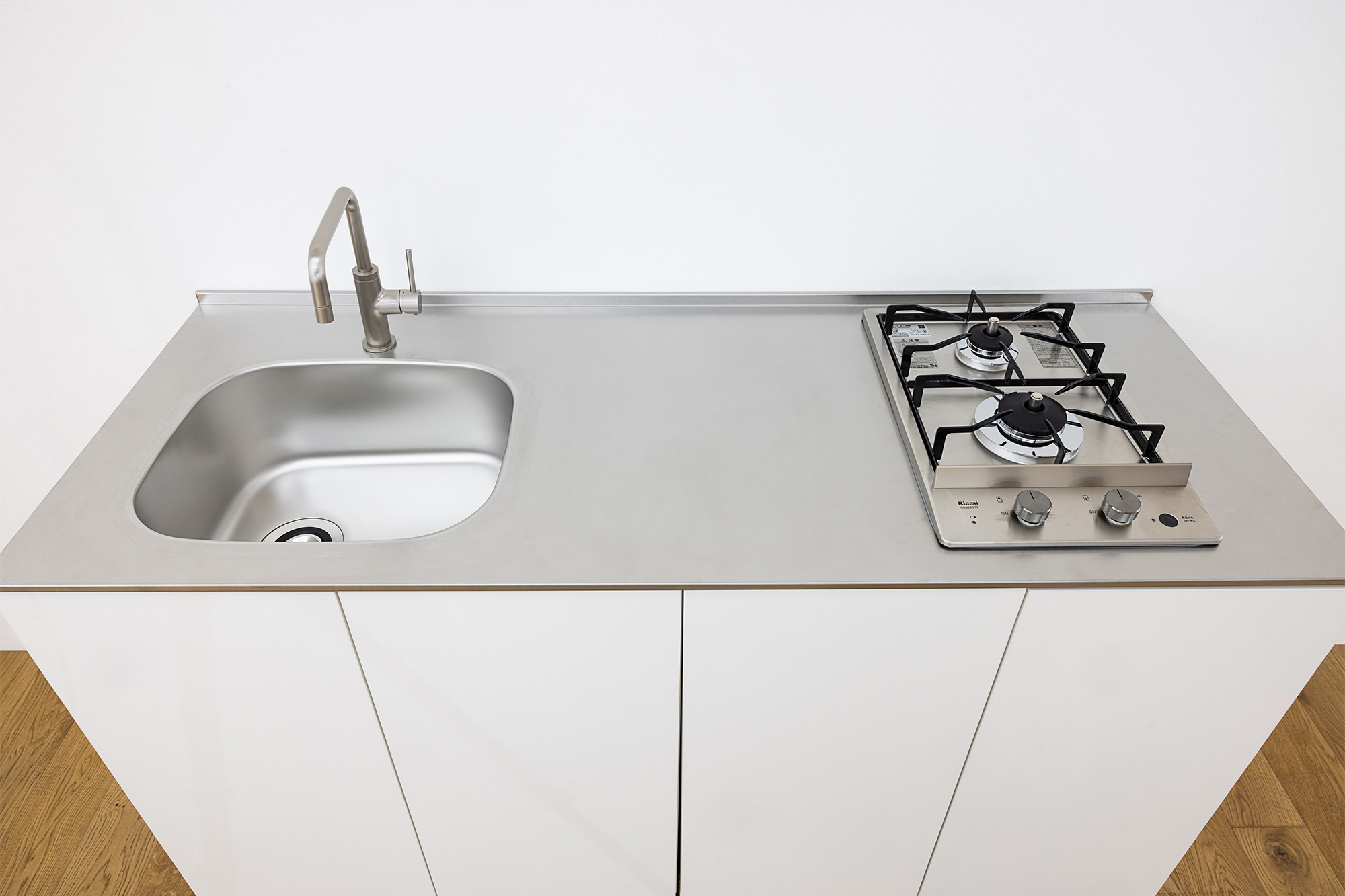 オーダーミドルキッチン ホワイト W1200～1490 | KB-KC027-01-G183