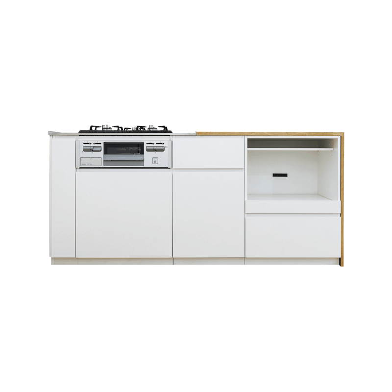 木天板キッチンⅡ型 壁付けコンロ側 グリル付きタイプ W1540～1990