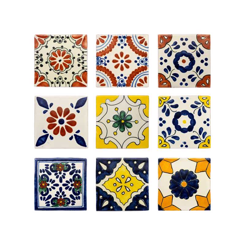 メキシコタイル 105角 多色柄 | WL-TL004-01-G075 | 装飾タイル