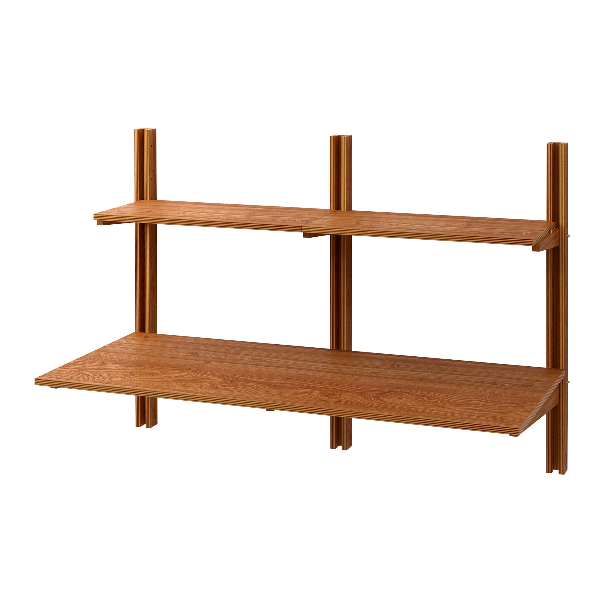 木製シェルビング デスクセット 塗装仕上げ W1250 | PS-BK009-56-G289