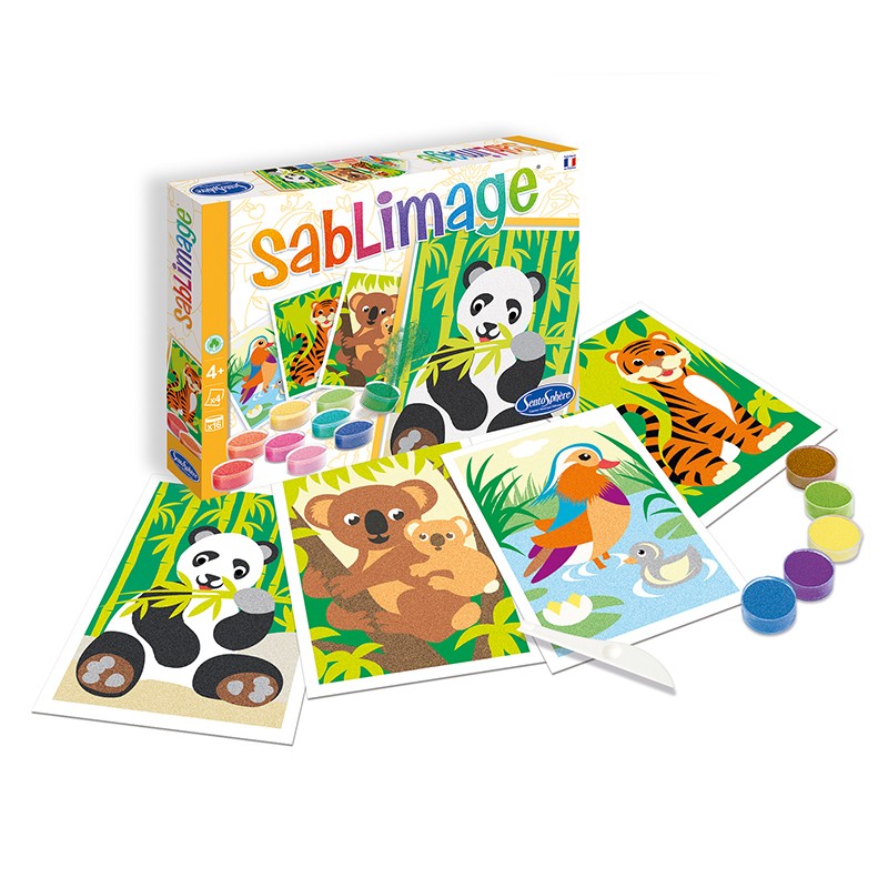 サンドアート セット 砂絵 フランス製 （イラスト どうぶつ園の人気