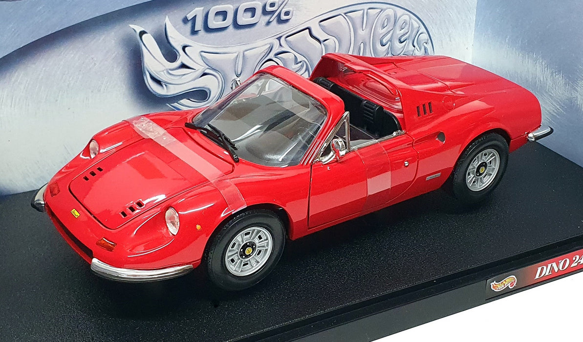 Hot Wheels 1/18 Scale Diecast 54601 - Ferrari Dino 246 GTS - Red
