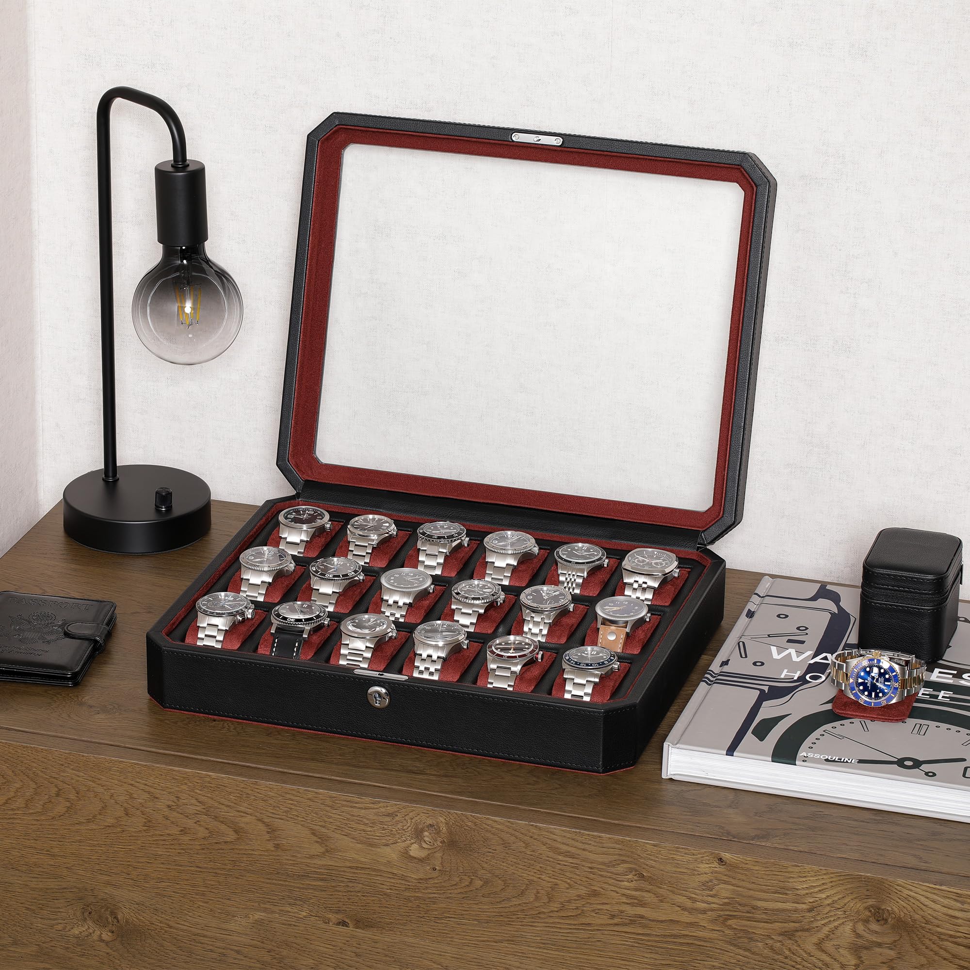 ROTHWELL 18 Slot Watch Case (Black/Red) - RothwellSF