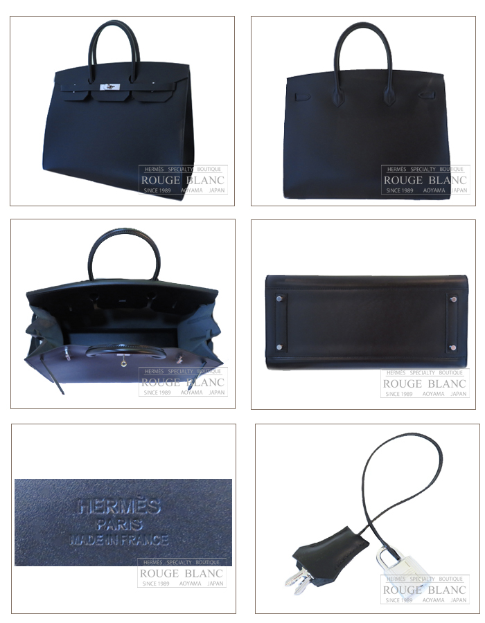 エルメス バーキンセリエ40 黒 ブラック BOXカーフ シルバー金具