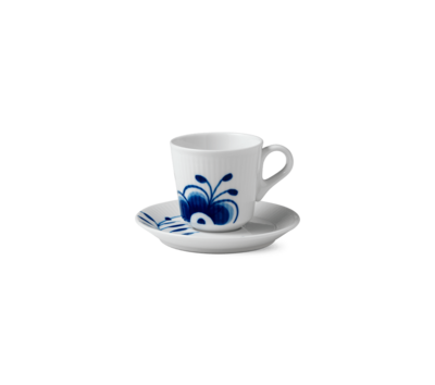 ブルーフルーテッド メガ エスプレッソカップ&ソーサー 100ml|ロイヤル
