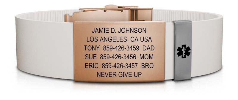 Wrist ID Elite Silicone Clasp ID Bracelet | 19 MM | Slate | ROAD iD