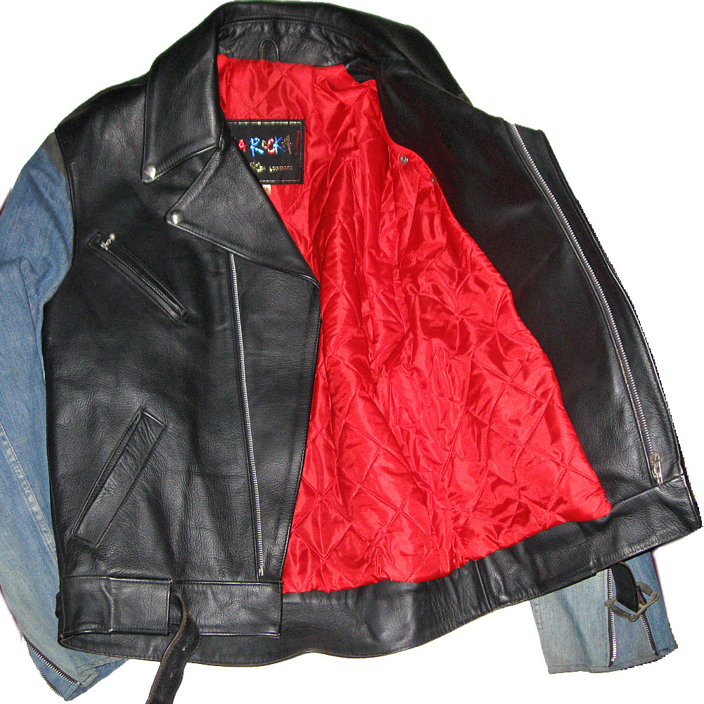 JOHNSONS LA ROCKA! VINTAGE 'EDDIE COCHRAN' Studded Leather×Denim