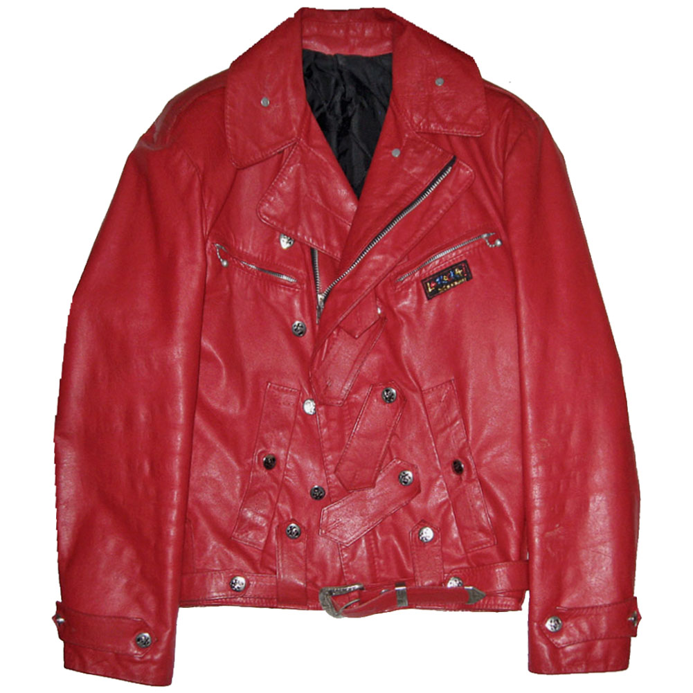 JOHNSONS LA ROCKA! VINTAGE Biker Jacket RED ラロッカ バイカー
