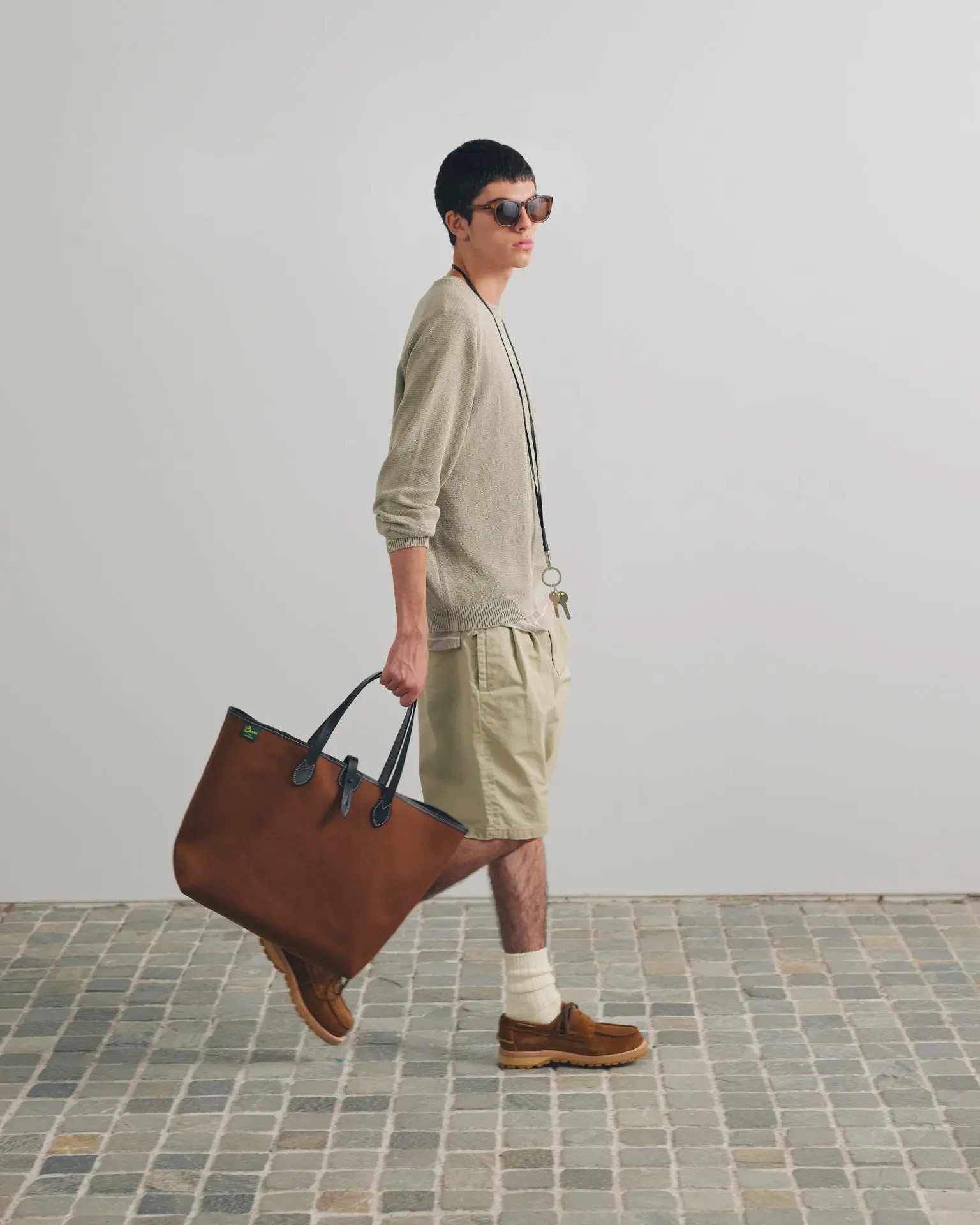 nonnative VOYAGER KEY RING WITH LEATHER STRAP by END NN-A4610 公式通販