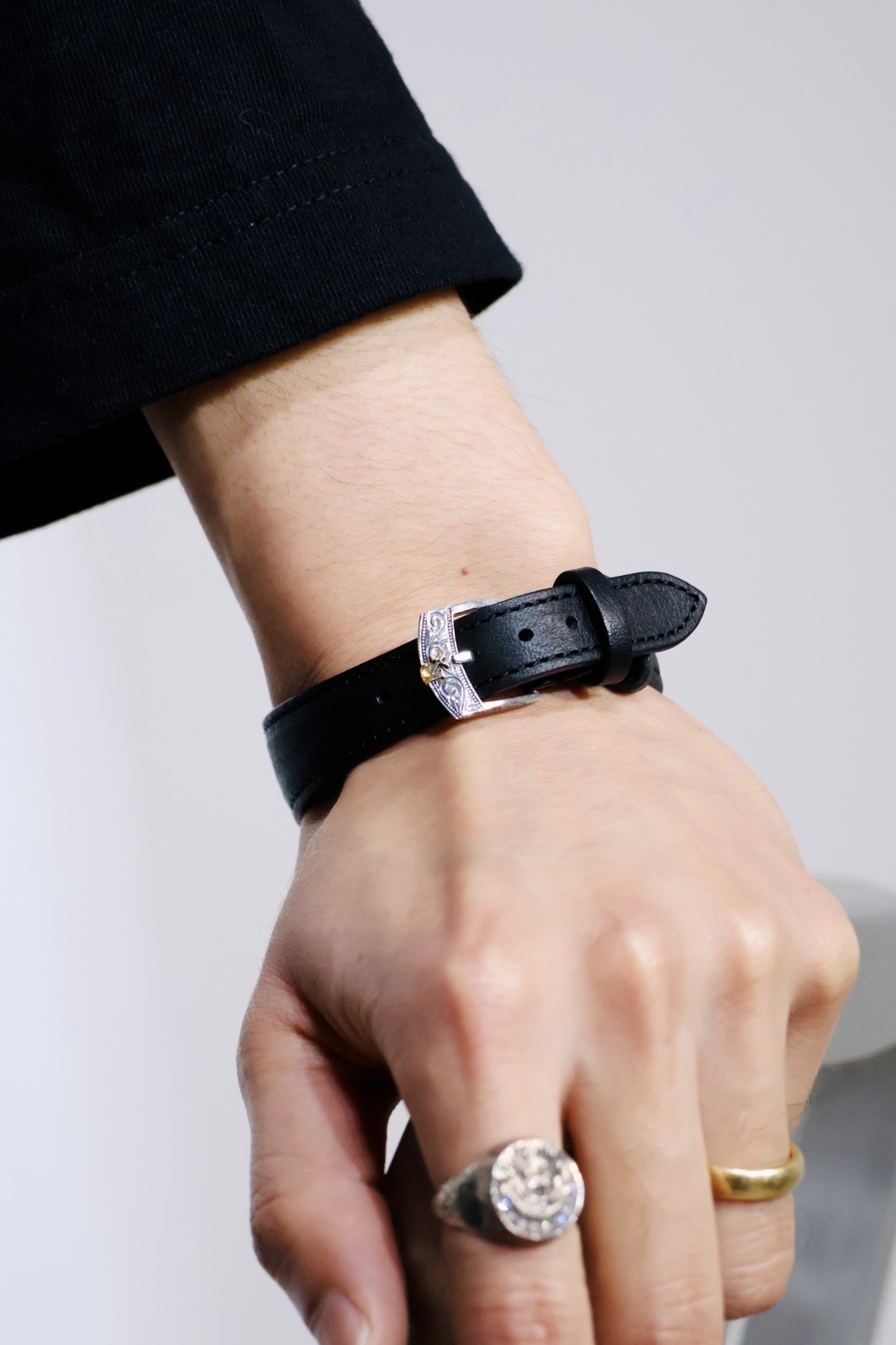 ANTIDOTE BUYERS CLUB Leather Bracelet (Silver950×Gold) RX-134-2