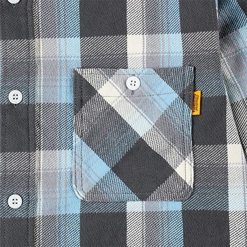 STANDARD CALIFORNIA SD Heavy Flannel Check Shirt (Charcoal/Blue