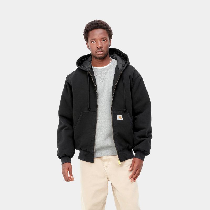 CARHARTT WIP OG ACTIVE JACKET (Black (aged canvas)) I027360-23AW