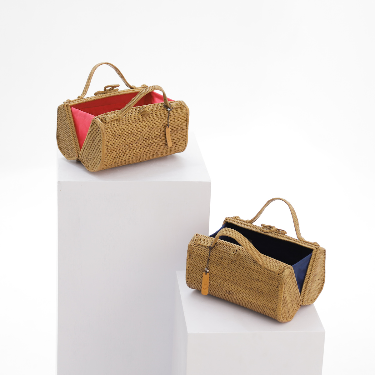 俵型二つ折れMサイズ (NAB616) Rosily(ロージリー) バリ島 アタかご