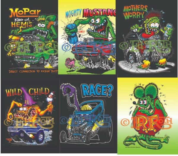 Rat Fink Poster 22x28 Set of 6 - Ed Roth's Rat Fink